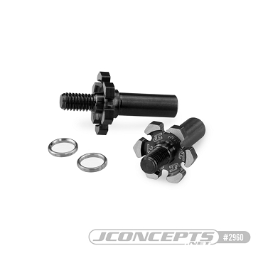B6.3 Fin Titanium Front Axle w/ 1mm Adjustable Spacer