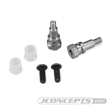 B6.4 (R) | B74.2 (F&R) Fin Titanium shock stand-offs w/ bushing - 10mm