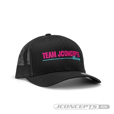 Embroidered Retro Pink / Teal Hat, Round or Flat Bill